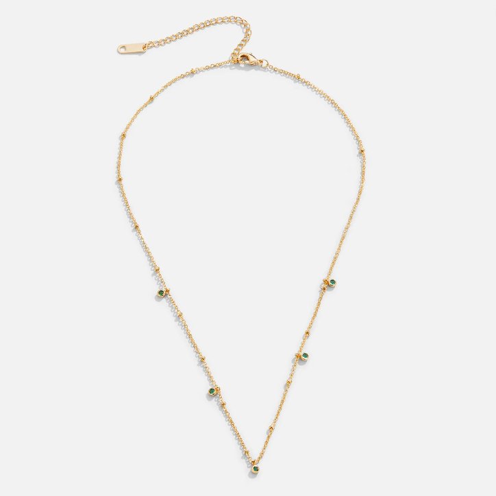 Kaklo grandinėlė su smaragdais