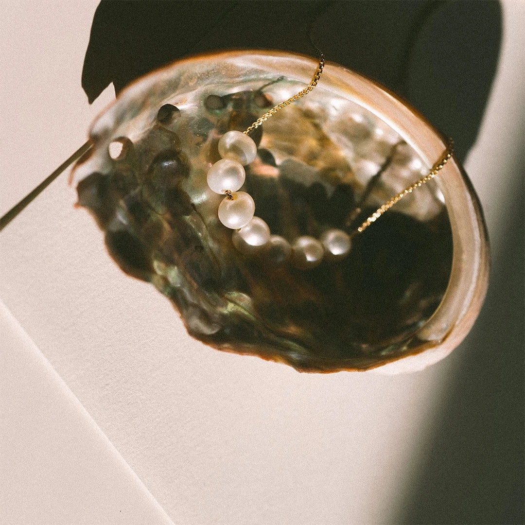 Kaklo vėrinys su gėlavandeniais perlais