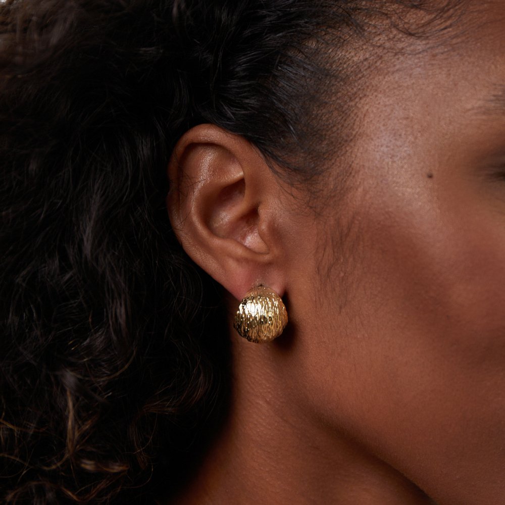 Auksiniai auskarai Wave